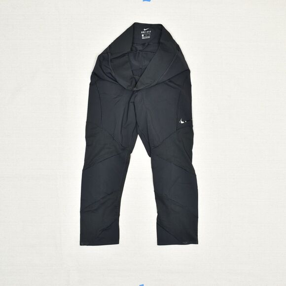 Nike Polyester Black Size M Dri Fit Capri Legging Solid Pull On Women - Picture 2 of 8